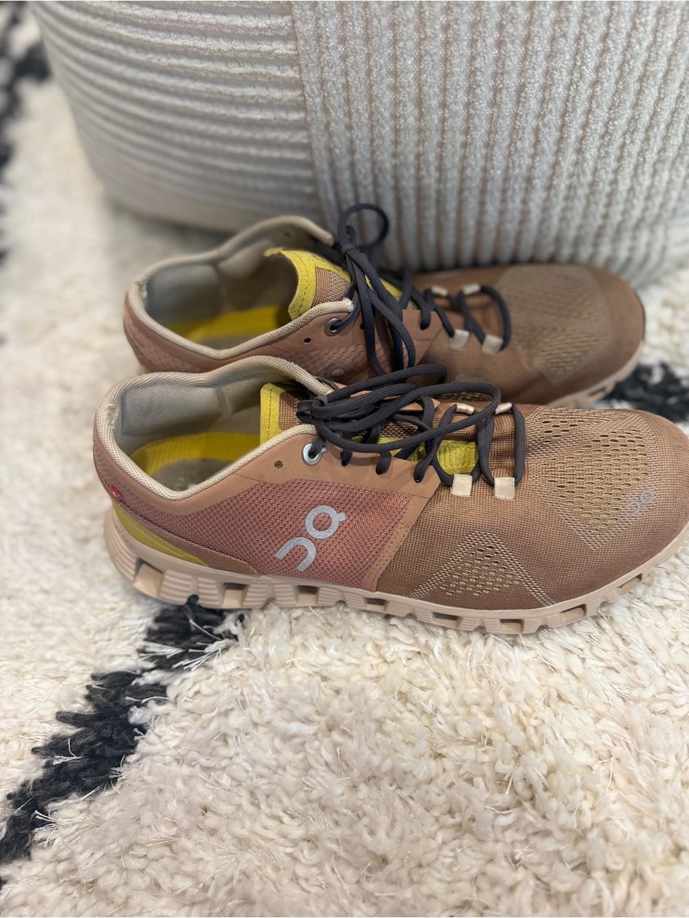 On Cloud X 2 Women’s 9.5 Mocha Sand Brown Yellow Running Sneakers - Picture 5 of 16